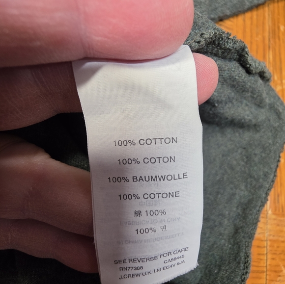 J Crew Slim Knit Goods Green Short Sleeve T-Shirt Men's Size Small - Picture 4 of 6